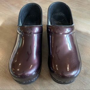 Dankso Patent Leather Purple Clogs